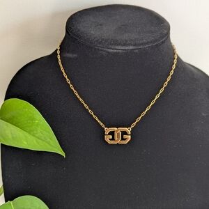 Givenchy vintage double G gold tone necklace